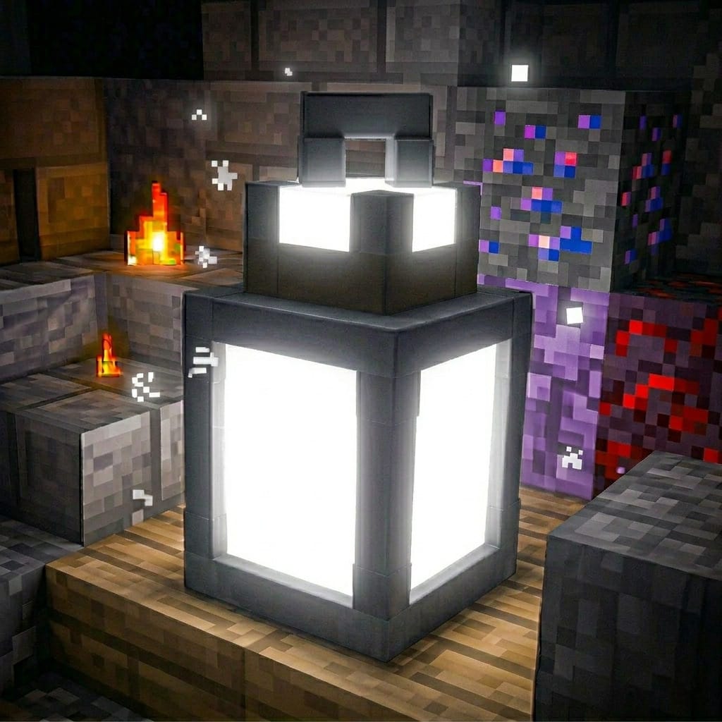 Linterna Minecraft LED con Cadena