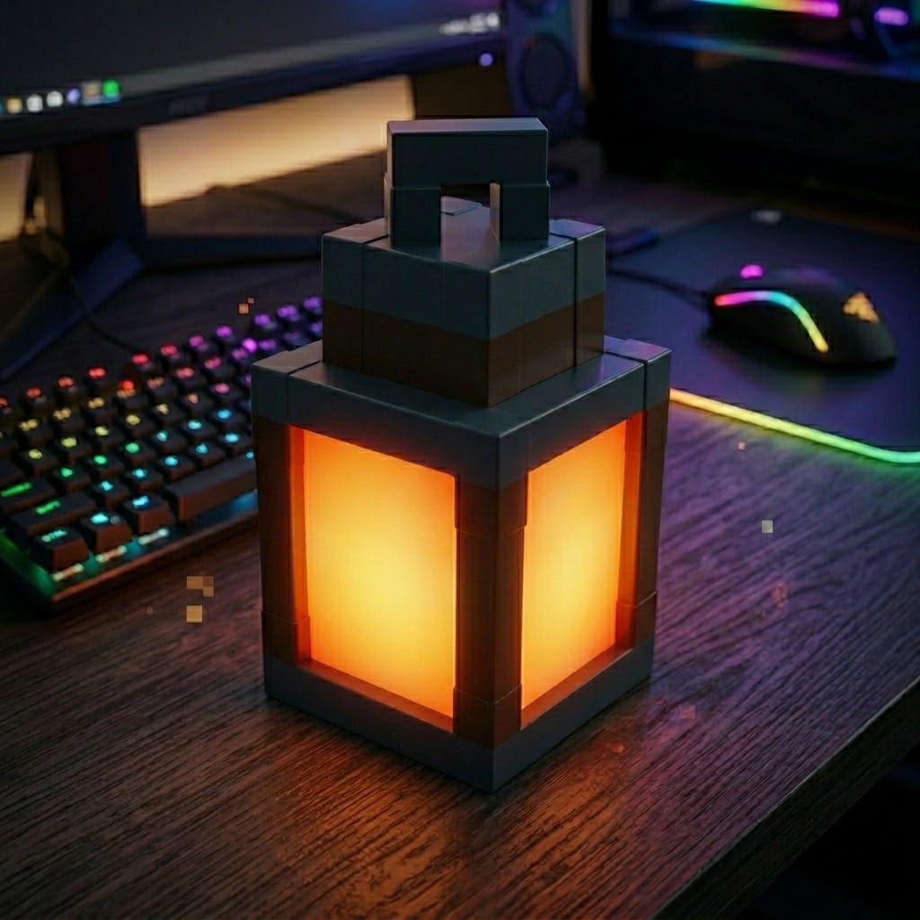 Linterna Minecraft LED con Cadena